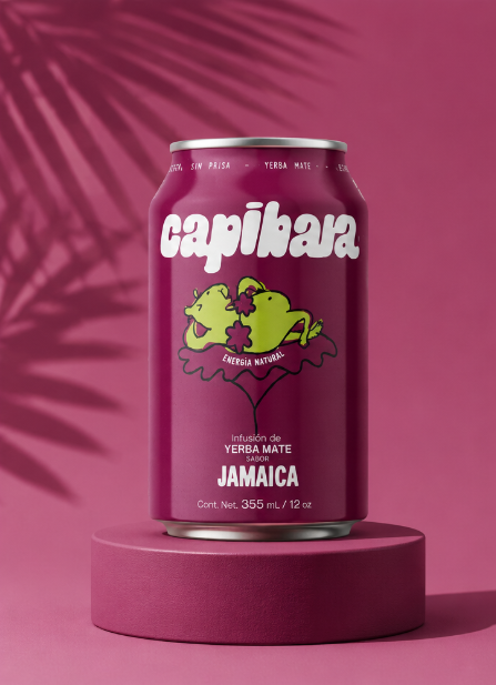 Capibara Jamaica · Soda Mate Energética Natural · Lata 355ml